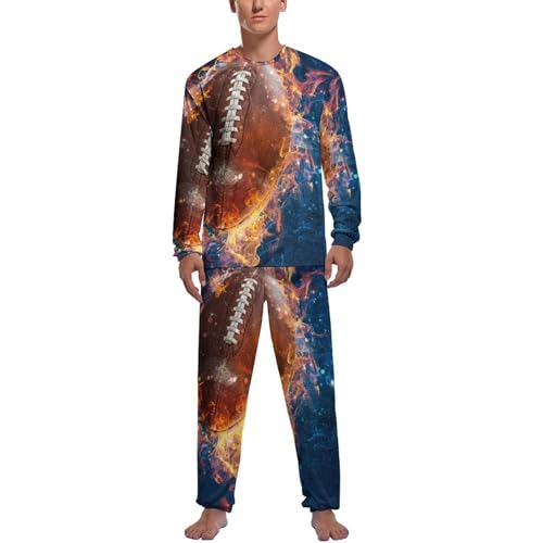 Ensemble de pijama homme manches longues Rugby Fire contre le froid nocturne