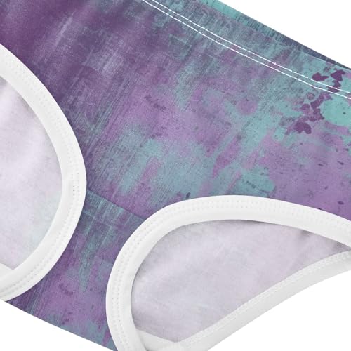 Abstract Purple Girls' Moisture-Wicking Panties Breathable Toddler Underwear for Kid in Sizes 2T,3T, 4T, 5T, 6Y and 8Y4