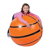 Fun Express XL Inflatable Basketball - Blows up to 30 Inches - Beach, Pool and Party Favors Toy - VBS Vacation Bible School Supplies/Decor