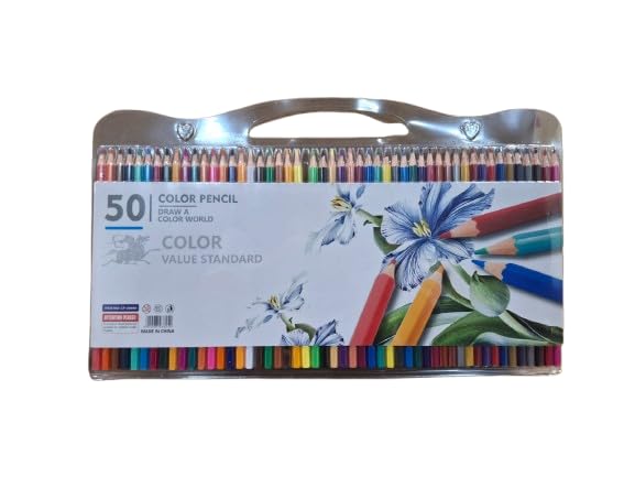 50 Color Children’s Coloring Pencil Set – Non-Toxic, Safe for Kids & Adults – Drawing, Sketching & Coloring Pencils – Art Supplies Gift Set