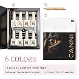 CANNI Galaktyka magnetyczna galaktyka srebrny brązowy różowy fioletowy niebieski błyszczący lakier do paznokci żelowy połysk 8 kolorów Glitter Gel Nail Polish Soak Off Manicure