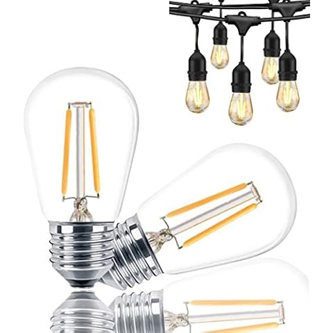 Svater Bombillas de Filamento LED E27 Retro 2 Piezas Cover