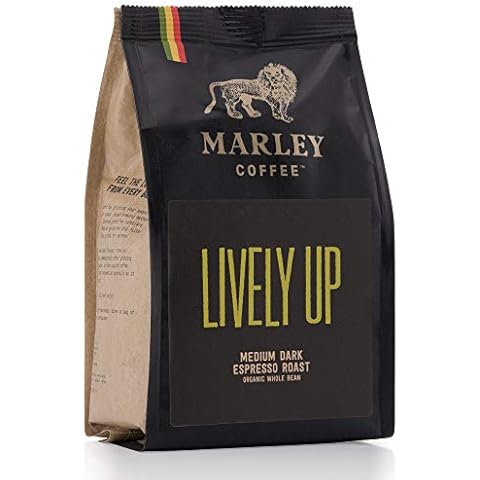 Lively Up Espresso Roast, Organic Coffee Beans, Marley Coffee, from The Family of Bob Marley, 227g Cover