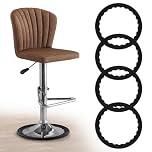 4pcs Bar Stool Leg Protectors Ring, Anti-Slip Silicone Chair Leg Floor Protector, No Scratches No Noise, Bar Stool Silicone Cover, Pads Bottom Protect Wooden Floor Fits 14.5"" to 16.5"" Base