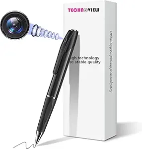 TECHNOVIEW Upgraded 2023 Mini Spy Camera Hidden Pen 1080p Small Nanny Cam Full HD Indoor Outdoor Video Audio Recording Secret Camera Free OTG Cable with[1 Year Warranty]