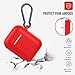 Coffea Protective Silicone Case with Keychain for Apple AirPods 2 (Red)