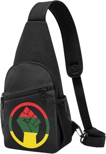 ZGHQHCDRH Rasta Black Power FIST，Fashion One-Shoulder Bag，Anti-Theft Crossbody Shoulder Chest Bag