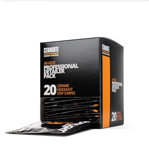 Image of CERAKOTE Ceramic Headlight Restoration Professional Detailer Pack (20 Ceramic Wipes) - Brings Headlights Back to Like New Condition - Step 3 Only