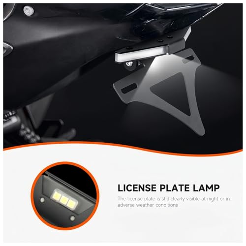 Support de Plaque d'Immatriculation Moto Idéal pour Sorties Moto 2023 - 5