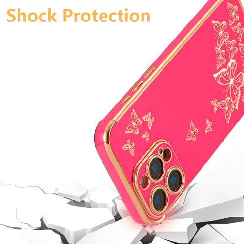 Coque de protection iPhone 16 Pro rose vif finition galvanisée - 5
