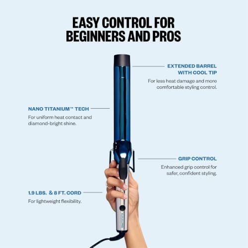 Image of BabylissPRO Nano Titanium Professional Curling Iron with Extended /Long Barrel Perfect for Longer Hair