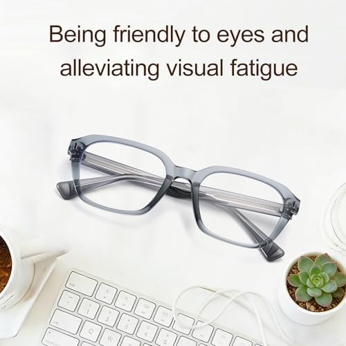 Image of Dollger Blue Light Glasses Men Vintage Thick-Framed Rectangle Non-Prescription, For Computer,Gaming, Phone Use