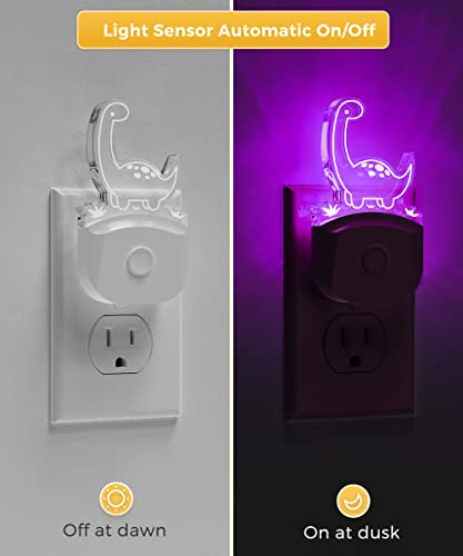 Image of LOHAS Dinosaur Night Light for Boys, Kids Nightlight Plug in, Dusk to Dawn