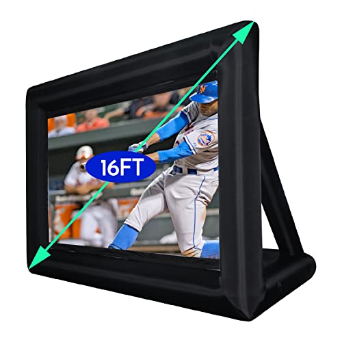Yuhuya 16ft Inflatable Movie Screen Movie Nights Under The Stars with 16ft Inflatable Projector Screen