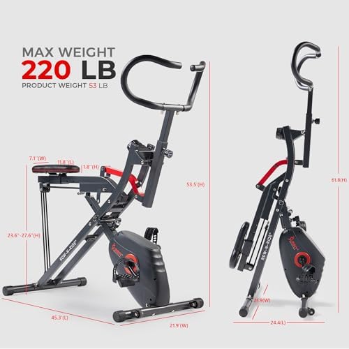 Sunny Health & Fitness Smart 2-in-1 Row-N-Ride Bike and Rower - 5