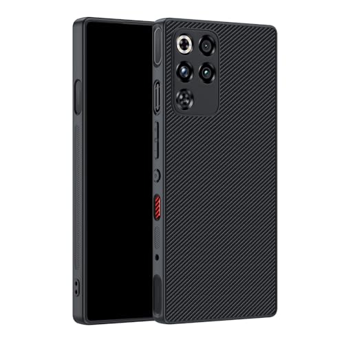 AGENIUS�EFor Nubia REDMAGIC 11 Pro �P�[�X Pro+ �ϏՌ� �J�o�[�J�[�{���� PU���U�[ �w�ʃP�[�X �X�g���b�v�� For �k�r�A ���b�h�}�W�b�N11�v�� / 11�v�� �v���X(�u���b�N)