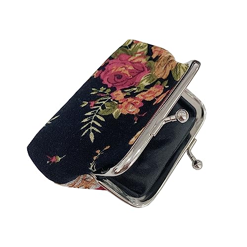 MIAO JIN 8Pcs Small Canvas Floral Coin Purses Present Bag with Clasp Kiss Lock Change Pouch Mini Coin Wallet Vintage Trinkets Pouch4