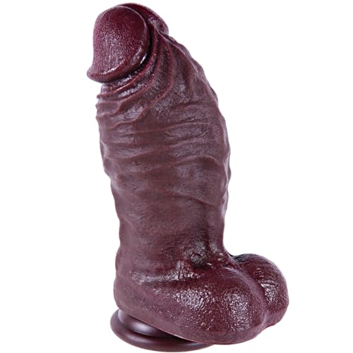 Consolador gigante extra ancho de 8 cm de diámetro, consolador negro realista de 28 cm, pene extra grande de silicona con ventosa, tapón anal grueso juguete para el punto G XXXL para hombres y mujeres