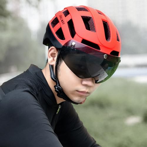 Casco con visera aerodinámico kowaku ligero con pantalla protectora 3
