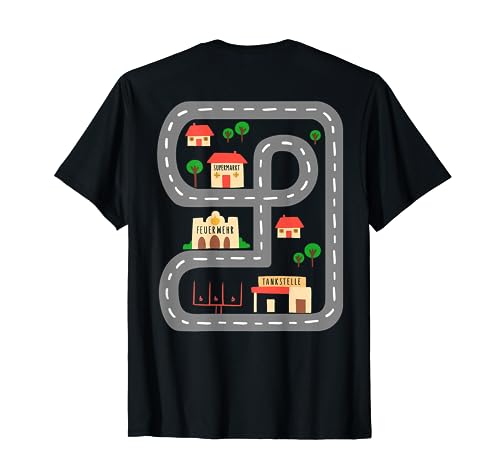 Autostraße Spielmatte Straße Auf Rücken Zum Spielen T-Shirt