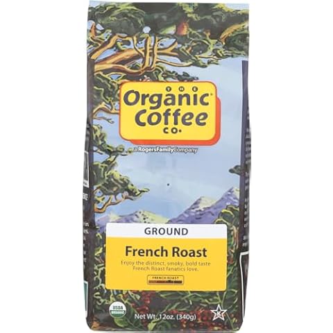 The Organic Coffee Co. Ground, French Roast, 12 Ounce (Pack of 3) Cover
