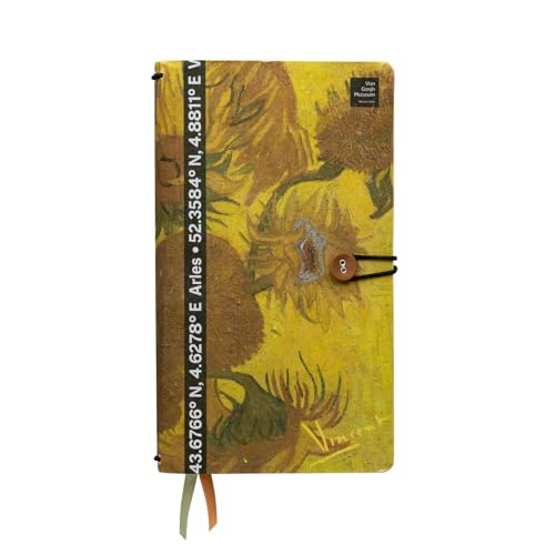 Grupo Erik Caderno de viagem Van Gogh - diário de viagem (Travel Journal: Couro sintético) | Artigos de papelaria bonita - diário pessoal: Presente de mulher - porta-moedas pequena de bolso, 21 x 12