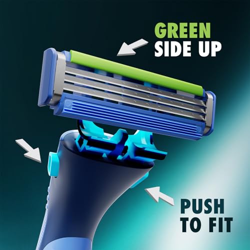 Image of Gillette Guard 3in1 Shaving Razor Blade for men - 2 Cartridges + 1 Razor | Smooth Shave | Aqua gel Lubrastrip | 3 Platinum Coated Blades | Rubber Handle Grip | Flexi Head | good for Sensitive Skin