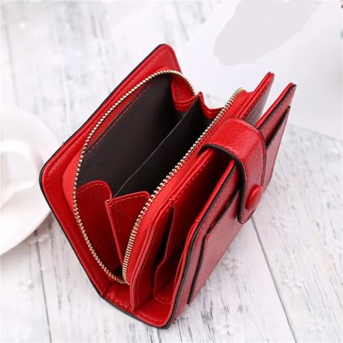 Women Wallets Small Mini Coin Purse Hasp Card Holder Lady Wallet Zipper Female Leather Buckle Coin Purse(Purple)2