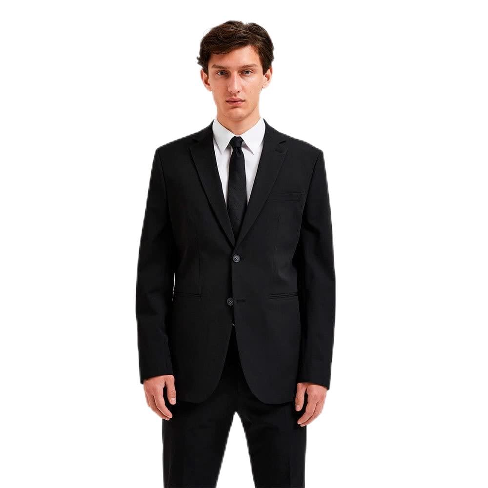 SELECTED HOMME SLHSLIM-Liam Blazer Flex B Noos | Schwarz, Größe 50, Slim-Fit, 2 Knopfverschluss