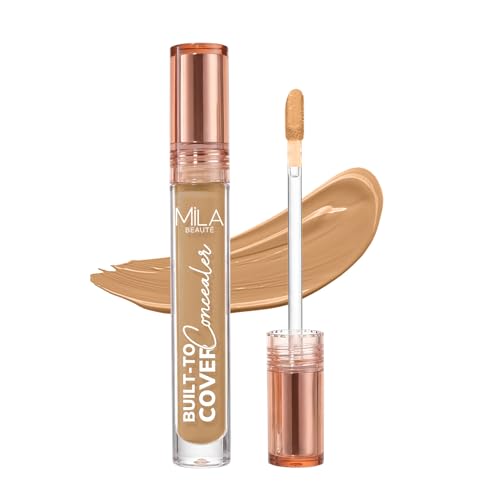 Image of Mila Beaute Built to cover liquid concealer for women with SPF & Hyaluronic acid| Full coverage matte finish concealer for dark circles | Easily blendable & Waterproof formula| Suitable for Indian Skin Tones -109-NUTMEG TEA