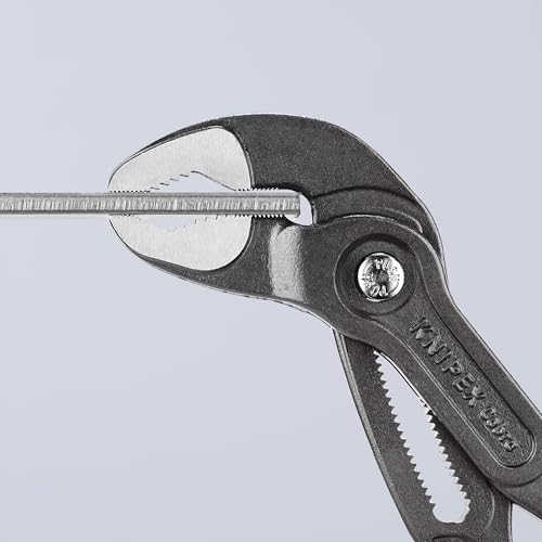 Image of KNIPEX - 87 02 300 T BKA Tools - Cobra Water Pump Pliers, Multi-Component, Tethered Attachment (8702300TBKA)