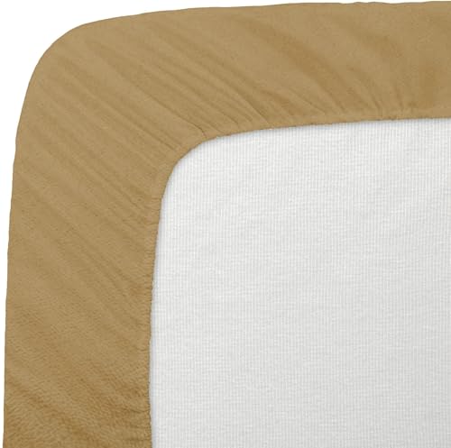 Image of La Verne 100% Waterproof Premium Cotton Feel Mattress Protector King Size 78 x 72 Inches | Breathable and Hypoallergenic Ultra Soft Fitted Bed Protector Cover (Beige, King, Terry Fitted)