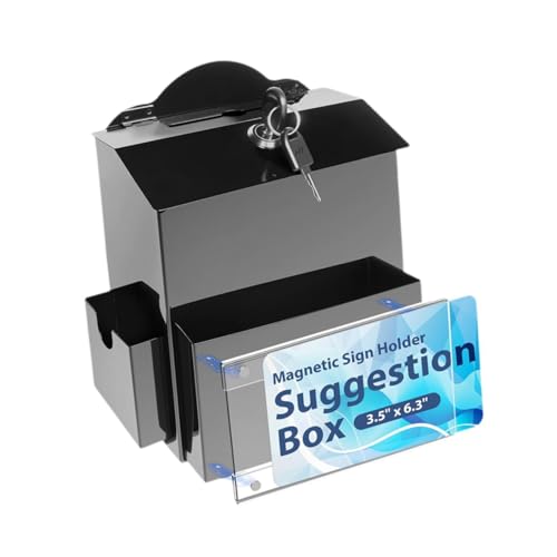 Boîte à idées murale transparente sécurisée contre le vol de bulletins