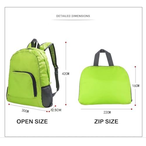 Mochila Plegable 20L Resistente al Agua Verde miniatura 3