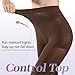 MANZI 2 Pairs Women's Run Resistant Control Top Panty Hose Opaque Tights