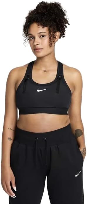 Nike (M Swoosh Women's Nursing and Wearable Pump-Compatible Sports Bra (Maternity), Black, Small