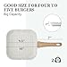 SENSARTE Nonstick Ceramic Grill Pan for Stove Tops, Versatile Square Grilling Pan with Pour Spouts, Durable Grill Skillet for All Stoves(Gas,Electric,Induction) Non Toxic-PTFE,PFAS,PFOA Free, 9.5Inch
