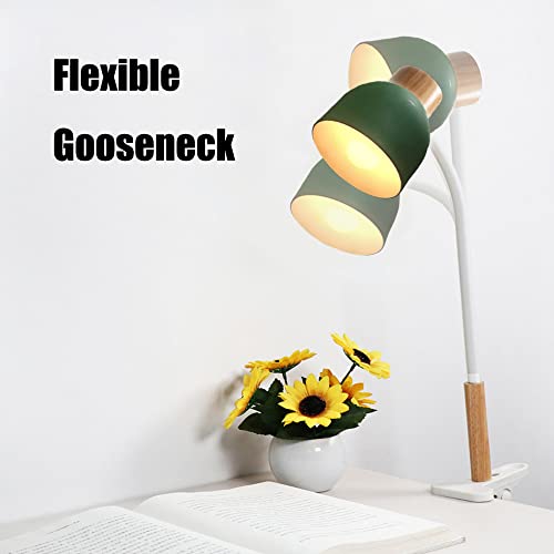 LANMOU Lampada da Lettura in Legno con Pinza