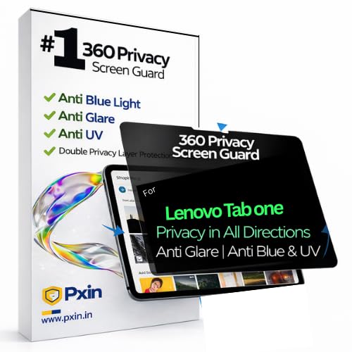 Image of Pxin Tablet Privacy Guard compatible with Lenovo Tab one | Privacy screen protector | Anti Glare | Anti Spy Screen | Reduces blue light | 360 degree Privacy Screen | Eye Protection