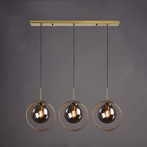 Suspension boule de verre avec diffusion lumineuse homogène pour îlot central