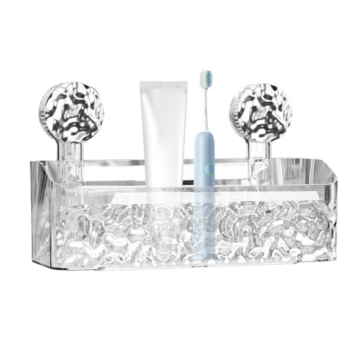 Generico Estante de ducha montado en la pared sin agujeros estante portaobjetos para ducha | para cepillo de dientes, acondicionador, champú, jabón, baño, dormitorio, cocina