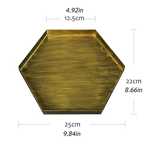 Plateau de service marron pour rangement de cosmétiques et bijoux - 3