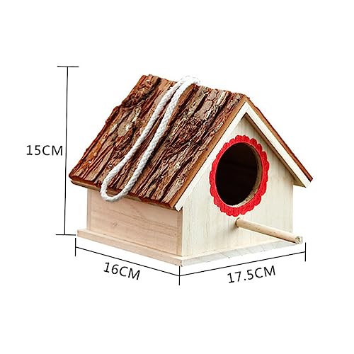 Mipcase 2Pcs Rustic Decorations Dove Bird House Kids Decor Xmas Bamboo Birdhouse Hanging Birds Houses Outdoor Bluebird House Bird Nest Pet Bird Cage Bird Hatching Box Incubator Decorate #TOP6
