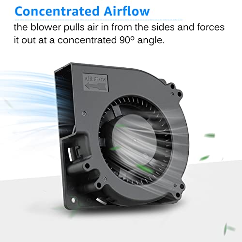 GDSTIME 120mm x 32mm USB Blower Fan with Speed Control, 5V Brushless DC Centrifugal Fans for Receiver DVR Xbox Modem AV Cabinet Cooling - Thumbnail 4