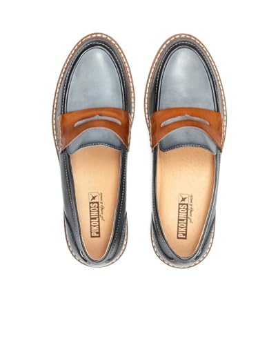 Image of PIKOLINOS Aldaya W8J-3541 Women's Loafers - Premium Calfskin Leather Slip-On - Lightweight Comfort, Removable Insole, Medium & Wide Width Ergonomic Everyday Support