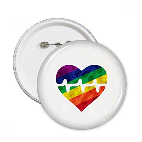 Pins LGBT arc-en-ciel Coeur Electron lot de 5 badges cadeaux multicolores
