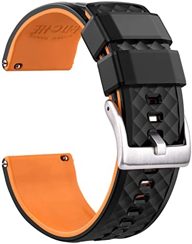 Ritche 22mm Silicone Watch Band Compatible with Samsung Galaxy Watch 3 (45mm) Samsung Gear S3 Classic Watch Quick Release Rubber Watch Bands for Men Women