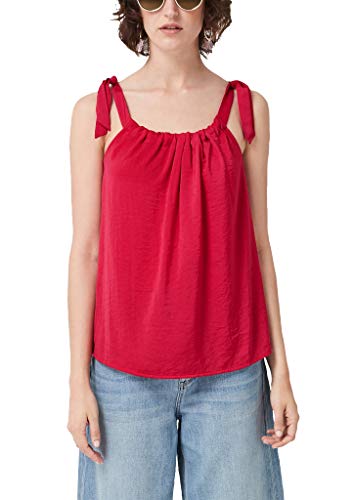 Chemisier en satin s.Oliver rose foncé en taille 42 pour femme