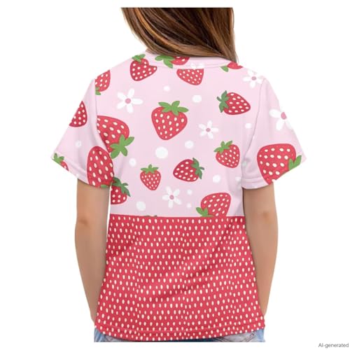 Image of WELLFLYHOM Kids Tshirts Girls Boys Short Sleeve Crewneck Tees Shirts Casual Sport Pullover Tops Size 3-16 Years
