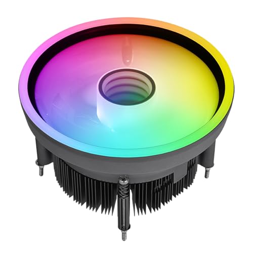 Image of Thermaltake UX150-L ARGB CPU Cooler; Copper Base /Aluminum Fins; 130mm PWM Fan; 500~2400 RPM; LGA 1851 /1700 /1200 /1156 /1155 /1151 /1150; Infinity Mirror; 130W TDP; Black; CL-P147-CA13SW-A